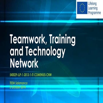 TTTNet - Teamwork, Training and Technology Network