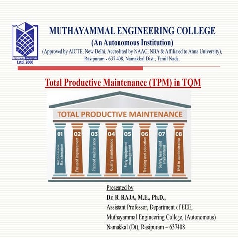 Total Productive Maintenance (TPM) in TQM