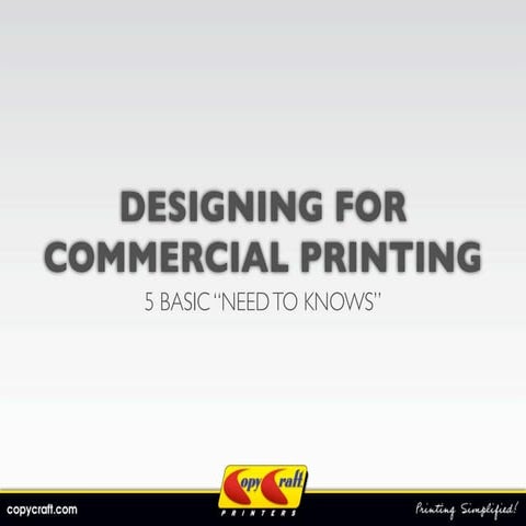 Designing For Commercial Printing
