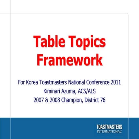 Table Topics Session | PPTX