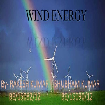 Wind energy