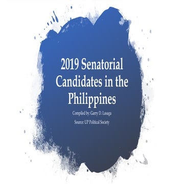2019 Senatoriables in the Philippines