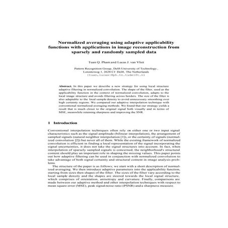 Normalized averaging using adaptive applicability functions with applications...