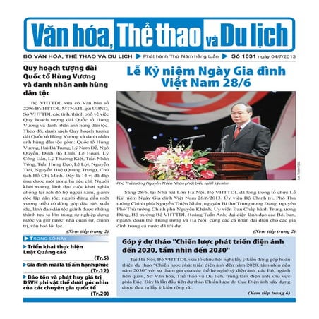 Toàn cảnh văn hóa, thể thao, du lịch - Số 1031 (vanhien.vn)