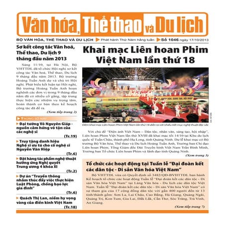 Toàn cảnh văn hóa, thể thao và du lịch – Số 1046 –vanhien.vn