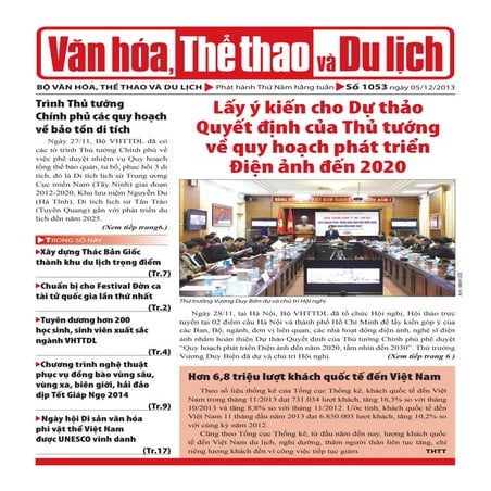 Toàn cảnh văn hóa, thể thao và du lịch – Số 1053 –vanhien.vn