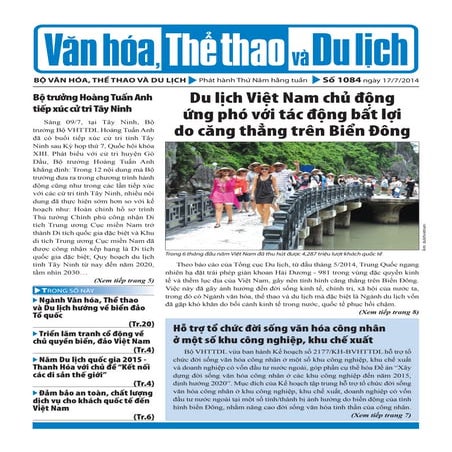 Toàn cảm văn hóa, thể thao và du lịch - Số 1084
