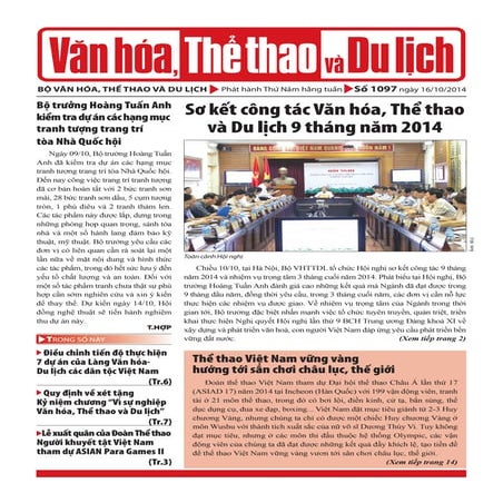 Toàn cảm văn hóa, thể thao và du lịch - Số 1097