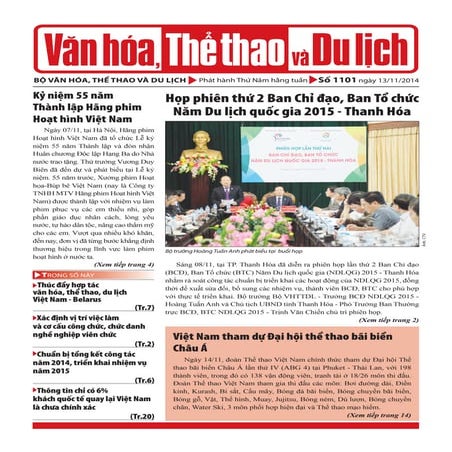 Toàn cảm văn hóa, thể thao và du lịch - Số 1101 - vanhien.vn