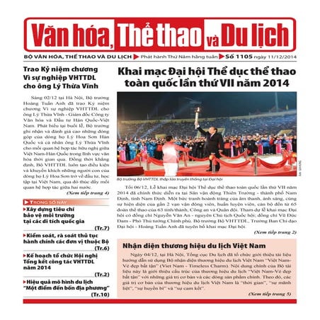 Toàn cảnh văn hóa, thể thao và du lịch - Số 1105