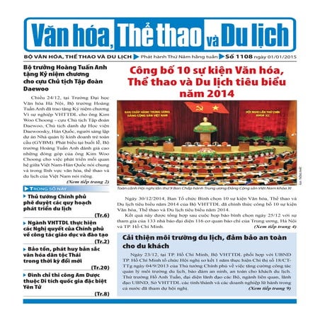 Toàn cảnh văn hóa, thể thao và du lịch - Số 1108