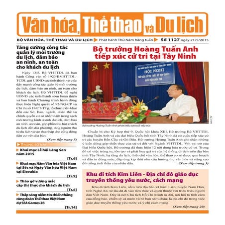 Toàn cảnh văn hóa, thể thao và du lịch - Số 1127 -vanhien.vn