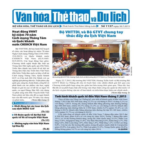 Toàn cảnh văn hóa, thể thao và du lịch - Số 1137