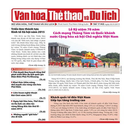 Toàn cảnh văn hóa, thể thao và du lịch - Số 1142 -vanhien.vn