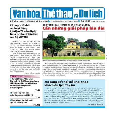 Toàn cảnh văn hóa, thể thao, du lịch số 1158 - vanhien.vn