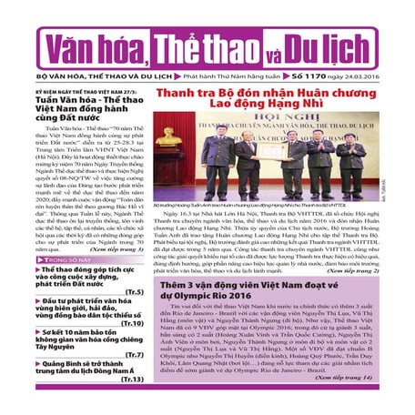 Toàn cảnh văn hóa, thể thao, du lịch - Số 1170 - vanhien.vn