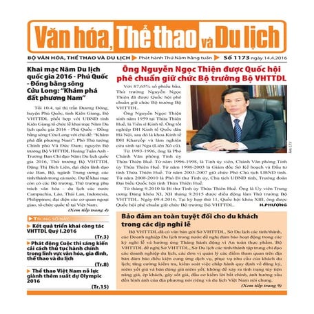 Toàn cảnh văn hóa, thể thao, du lịch - Số 1173 - vanhien.vn