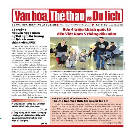 Toàn cảnh văn hóa, thể thao, du lịch - Số 1180 - vanhien.vn