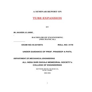 Tube expansion