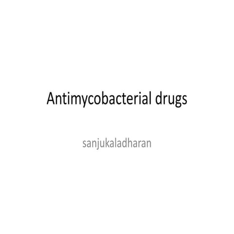 anti mycobacterial and antileprotic drugs