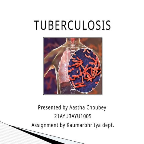 Pathophysiology and clinical management of tuberculosis | PPTX