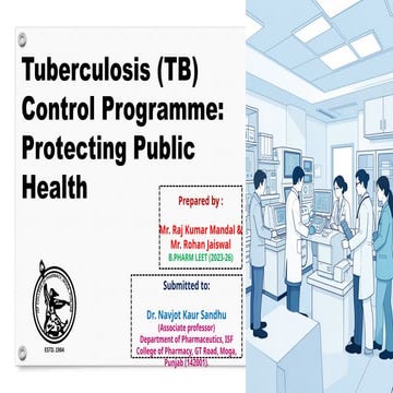 NATIONAL TUBERCULOSIS TB CONTROL PROGRAM | PPTX