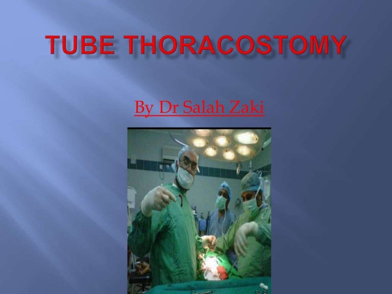 Tube thoracostomy