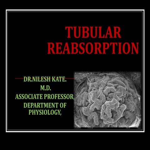 TUBULAR REABSORPTION