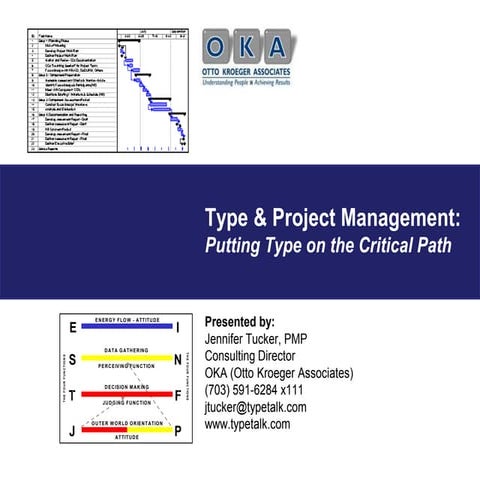 Type/MBTI and Project Management