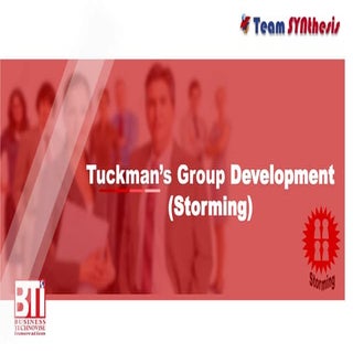 Tuckman's group development (Storming)