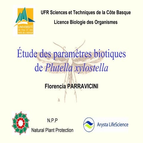 Eude des paramètres biotiques de plutella xylostella