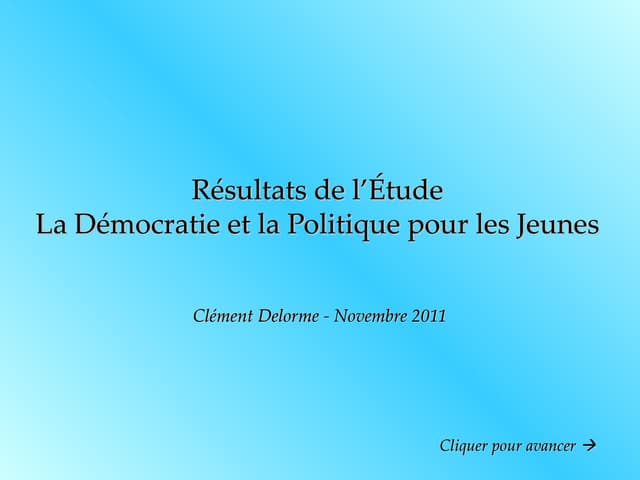 Étude Démocratie & Politique