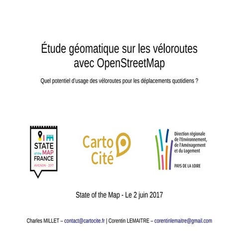 Étude géomatique sur les véloroutes avec OpenStreetMap