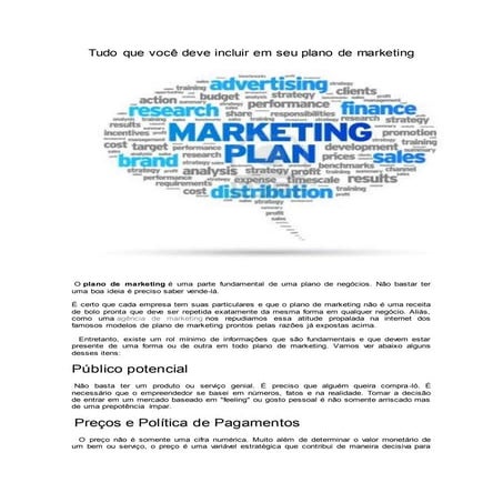 Como Elaborar um Plano de Marketing | PPTX