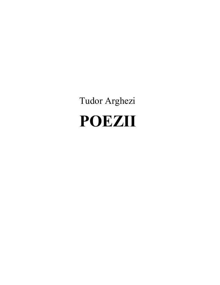 Tudor Arghezi Poezii Tudor Arghezi Poezii