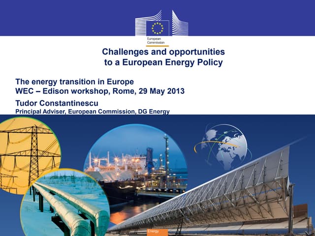 Tudor Costantinescu, Principal Adviser, European Commission, Directorate-general for Energy