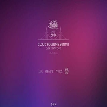 The Journey to Enterprise PaaS (Cloud Foundry Summit 2014)