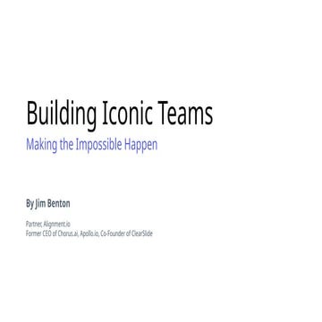 BoSUSA24 | Jim Benton | Building Iconic Teams – Achieving the Impossible Toge...