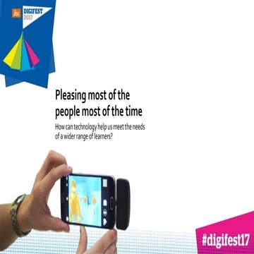 How can technology help us meet the needs of a wider range of learners?