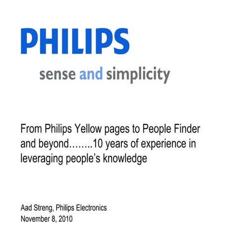 Why we implemented a tag based intranet - Philips | PDF