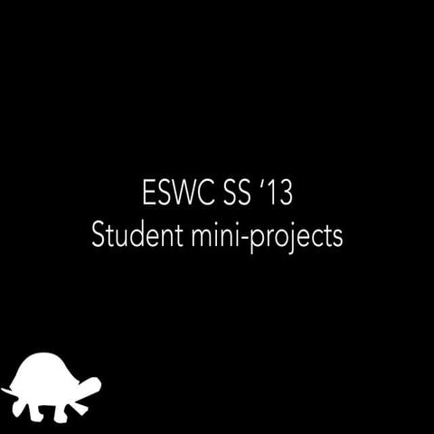 ESWC SS 2013 - Tuesday Projects Fabian Flöck: Introduction to Mini Projects