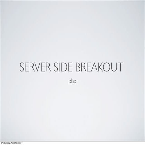 PHP Server-side Breakout