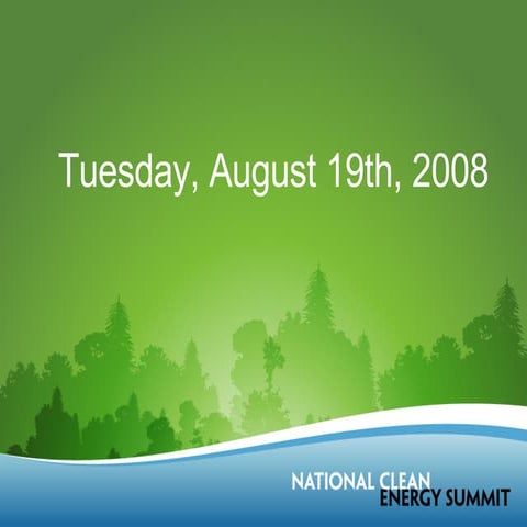 National Clean Energy Summit PPt