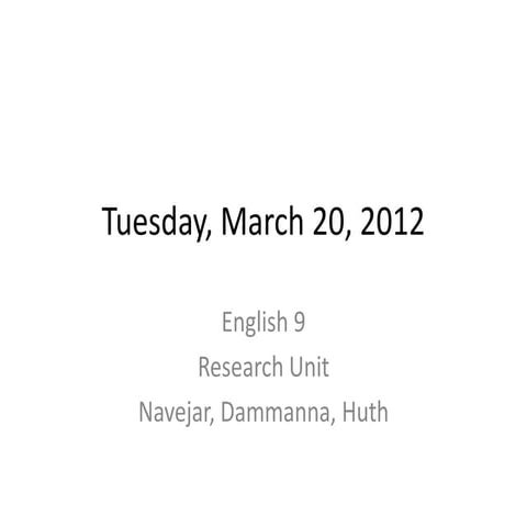 Tuesday, march 20, 2012