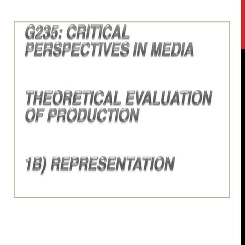 Question 1b Representation