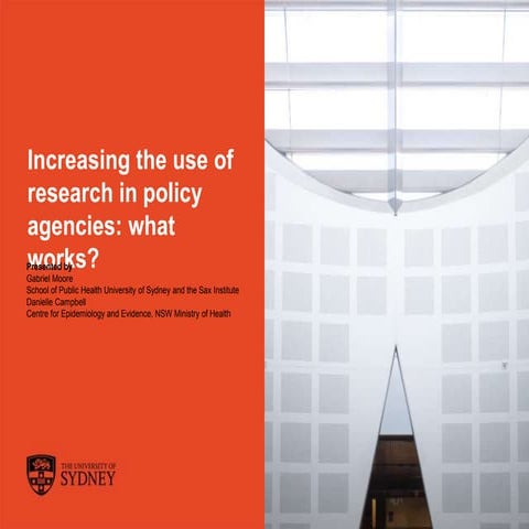 How to boost policy and program agencies’ use of research
