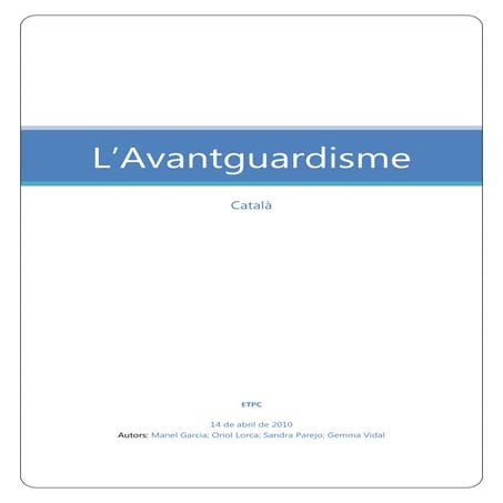 L'avantguardisme