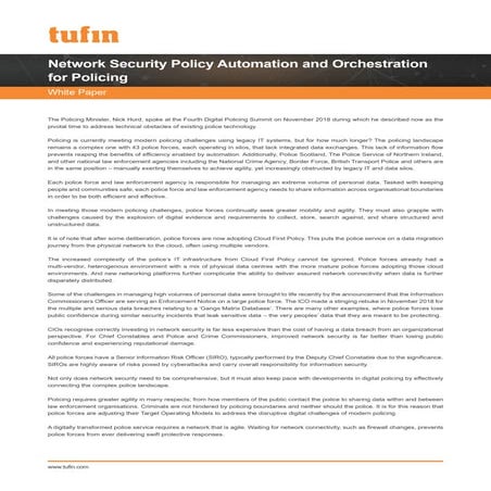 Tufin white paper Network Security Policy Automation and Orchestration for Po...