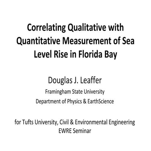 Sea Level Rise in South Florida | PPT