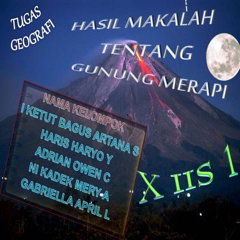 makalah gunung merapi | PPTX